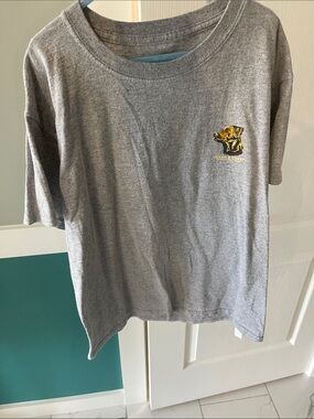 Ocean & Coast Kids' Gray Tee with Yellow Dog Logo